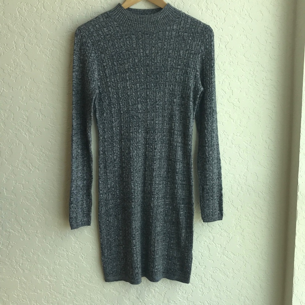 Gray Sweater Mini Dress